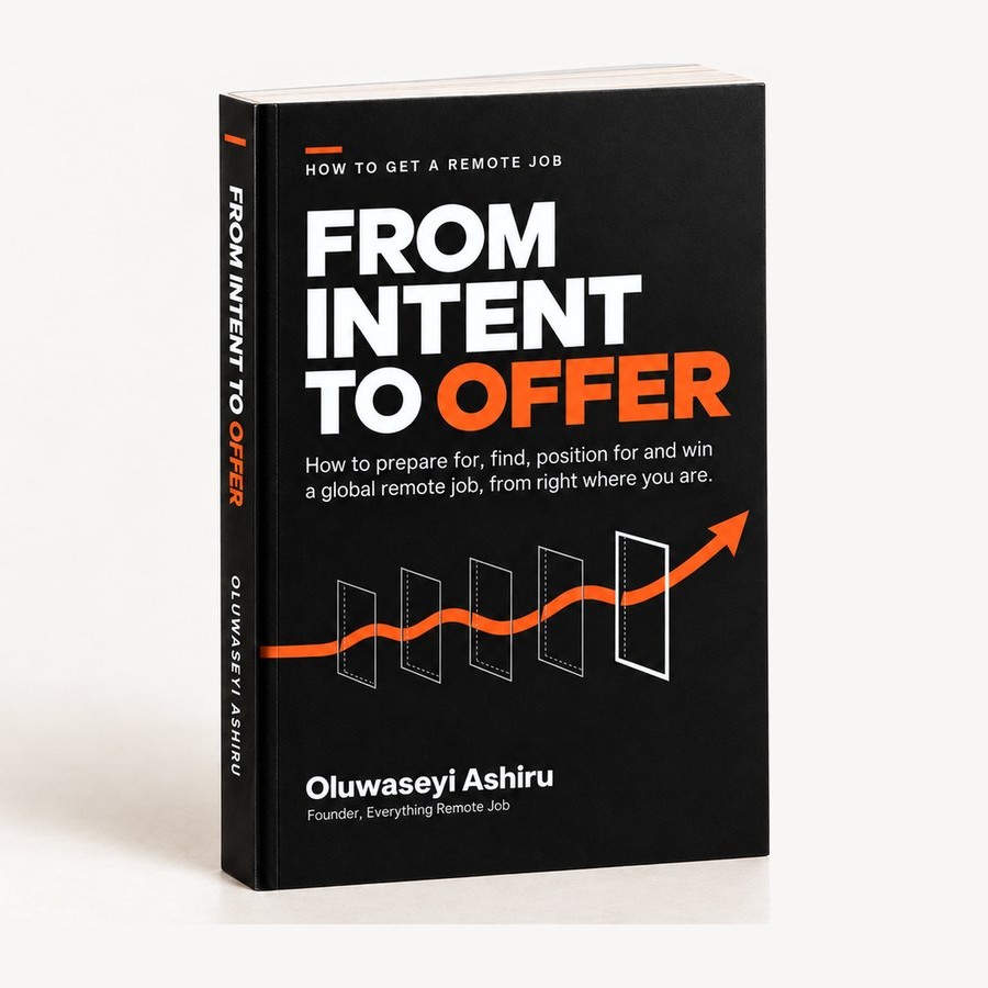 From Intent to Offer by Oluwaseyi Ashiru — the paperback cover, photographed on a cream background